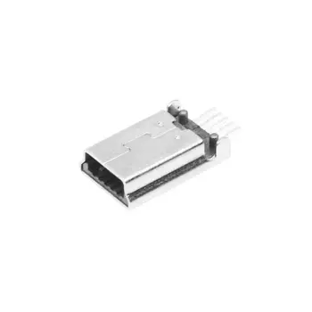 10 Gab. Mini USB B Tipa Spraudnis Vīriešu 180 Grādu 5-Pin SMD SMT Lodēt Jack Savienotājs