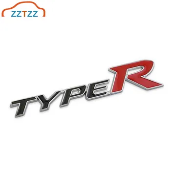 3D Metāla TYPE-R Auto Uzlīmi, Emblēmu Žetons par Universālā Automašīnas Moto Velosipēds Dekoratīvie Piederumi