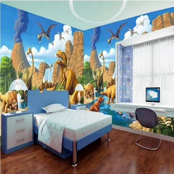 Piliens Kuģniecības Foto Tapetes Pasūtījuma Anime Multiplikācijas Filmu Jurassic Dinozauru Sienas Guļamistabā, Bērnu Istabā, Augstas Kvalitātes Tapetes