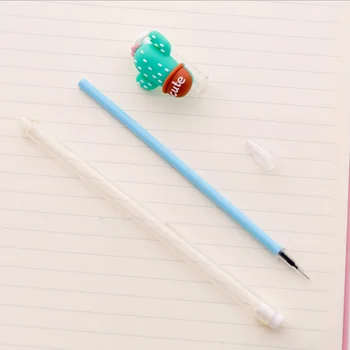 Gudrs mazu, svaigu, caurspīdīga pildspalva augu gēla pildspalva Radošo karikatūra studentu biroja pildspalvu