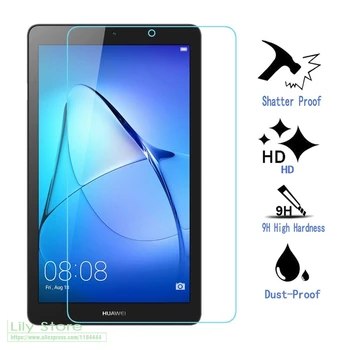 2 X STIKLS Rūdīts Stikls HUAWEI BG2-W09 MediaPad T3 7.0 Wifi Tablet Ekrāna Aizsargs Filmu Anti-Sprādziena 7 collu LCD Apsardzes