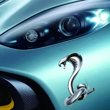 3D Smieklīgi Cobra Snake Auto Decal Dzīvnieku Uzlīmes Auto Stils Piederumi BMW, VW, AUDI, FORD, TOYOTA, HONDA KIA DŽIPU, VOLVO, OPEL