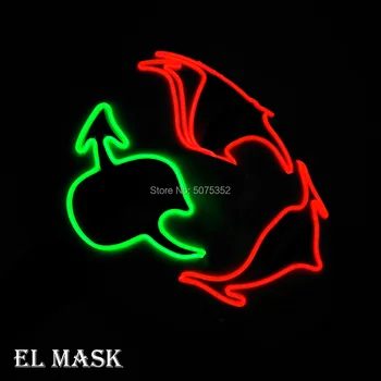 Roku Apgleznoti Multicolor Payday EL Wire Masku Karnevāls Rave iedegties Maska Mirdzošu Led Mirgo Maska Tumšiem Gaiteņiem