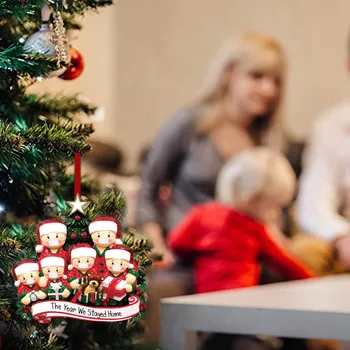 1PC Ģimenes Adornos navideños Dzelzs Personalizētu Izdzīvoja Ģimenes Ornaments 