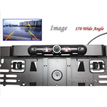 Kamera auto ES Automašīnas numura zīme Rāmis 2.4 GHz Bezvadu Nakts Redzamības Atpakaļskata Rezerves Kameras, kamera parktronic