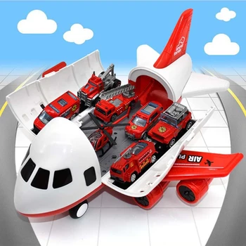 Bērniem Plaknes Modeli Rotaļlietu Komplekts Simulācijas Lielu Uzglabāšanas Transporta Lidmašīnas Sakausējuma Korpuss Auto Helikoptera Kravas Bērniem Dzimšanas Dienas Dāvana