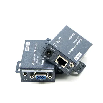 VGA extender uztvērējs 100M diapazons, atsevišķu vadu, signāla pastiprinātājs, VGA - RJ45 video extender