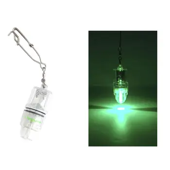 Profesionāla LED Flashing Light Mini Dziļi Piliens Zemūdens Apgaismojums Zvejas Kalmārs Lure Zaļo Gaismu Lampym
