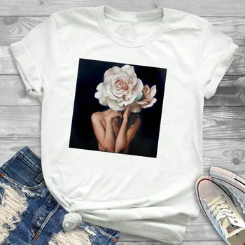 Sievietēm Lady T Krekls Mākslas Glezniecības Iespiests T Dāmas Īsām Piedurknēm Zaudēt Tee Krekls Sievietēm Sieviešu Topi Apģērbi Grafiskais T-krekls