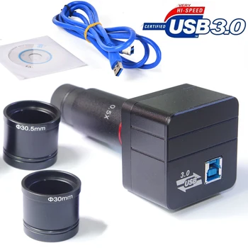 USB 3.0 High Speed 5MP 1080P, 1920 * 1080 @ 60FPS FHD Digitālā Mikroskopa Okulāra Kameru + 0.5 X Okulāru, Adapteri Objektīvu