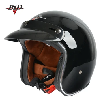 Bezmaksas piegāde 3/4 Motocikla Ķivere Augstas kvalitātes Chopper Bike ķivere atvērt sejas vintage motocikla ķivere motokrosa capacete