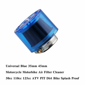 Universālā Zilā 35mm Motocikls, Motociklu Gaisa Filtra Tīrītājs 50Cc 110Cc 125Cc ATV Dirt Bike PIT Splash Pierādījums