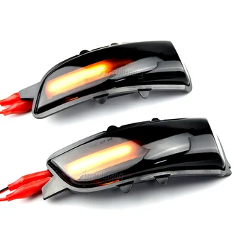 Auto Piederumi LED Dinamiskais Pagrieziena Signāla Gaismu Atpakaļskata Spogulī, Sērijveida Lampu Indikators Blinker Volvo S80 2007. - 2013. gadam