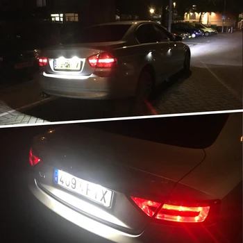 2 Gab LED Auto numura zīme Vieglā Kravas automašīna Aizmugures Lukturi BMW E81 E87 E63 E64 E89 Z4 F20 F21 6000K Balta 12V Apgaismojums Spuldzes