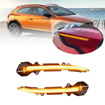 2 Gabali Dinamisku Blinker Pagrieziena Signāla Spogulis Indikators LED Seat Leon III Mk3 5F 2013-2018 Ibiza KJ Mk5 V Aronas 2017-201