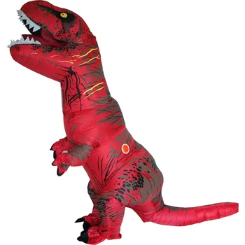 Baltā Krāsa Piepūšamās Dinozauru T REX Kostīmi Blowup T-Rex Dinozaura Halloween Kostīmu Talismans Puse Kostīmu Pieaugušo XL Izmērs
