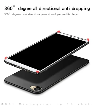 Par HTC Desire 12 D12 Mobie Telefonu Gadījumā Segtu MOFI Aprīkots Gadījumos PC Hard Case For HTC Desire 12 D12 Aizmugurējo Vāciņu Ultra plānas