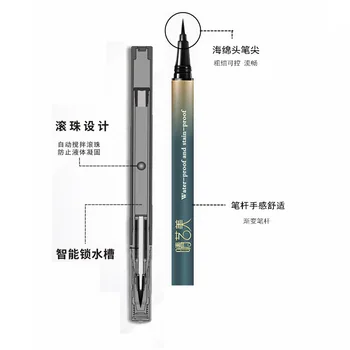 Acu zīmulis pildspalvu, ūdensizturīgu acu zīmulis šķidrā tēlotājas mākslas šķidro acu zīmulis ūdens pildspalvu krata skaņas rakstītājs melns, ne reiboni mīksts acu zīmulis pildspalvu
