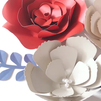 DIY Mākslīgie Ziedi Fleurs Artificielles Fona Milzu Papīra Ziedi 4GAB 3 Papīra Atvaļinājumu, Kāzu Dekorēšana Bērnu Duša