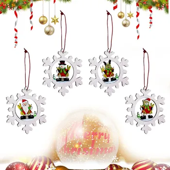 Ziemassvētku Sniegpārsla Karājas Kulons Ziemassvētku Eglīte Krāsotas Griešanai Santa Claus, Sniegavīrs Elk Lācis Apdare Kulonu Mājas Dekoru