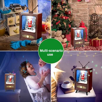 Jauns Mini Versija Retro Sniega Mūzikas TV Party Atmosfēru Dekorēšanai Ziemassvētku Mājās Skatuves Apdare Piederumi