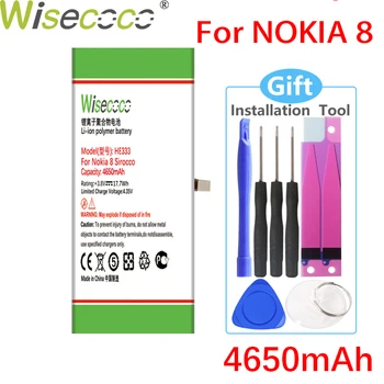 WISECOCO 4650mAh HE333 Akumulatoru Nokia 8 Sirocco Mobilo Tālruni Noliktavā Augstas Kvalitātes Akumulatora+Izsekošanas Numuru