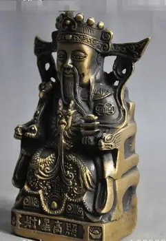 ķīnas budisms joks mamons bagātības dievs yuanbao sēdekļa Pūķis krēslā statuja