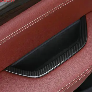 BJMYCYY Automašīnas durvis uzglabāšanas kaste oglekļa šķiedras dekoratīvie vizuļi BMW X3 X4 2011. - 2016. gada