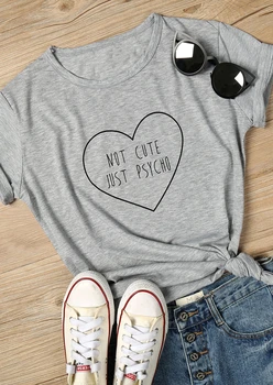 Nav Gudrs, Tikai Psiholoģiski Sirds, T-Kreklu smieklīgi grafikas saukli tees 90s sieviešu modes topi, tumblr grunge estētisko t krekls K912