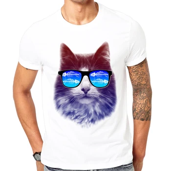 2019 Jaunu Vasaras Modes Dzīvnieku print t-krekls, es esmu ļoti izsalcis T-Krekls Forši Vīrieši Vasaras Kreklu Zīmola Cute kaķi, Krekls, Ērti Topi