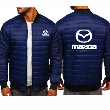Vīrieši Kapuci sporta Krekls kokvilnas Mazda vilnas Kapuci Džemperis auto iespiesti polāro ziemu, silta, polsterēta jaka vīriešiem Kapuci Jaka zip jaka
