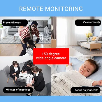 2020 Jaunu Wifi bezvadu Mini Kamera Nakts Redzamības 1080P Baby Monitor Bezvadu Novērošanas Home Security P2P Mini Cam WiFi