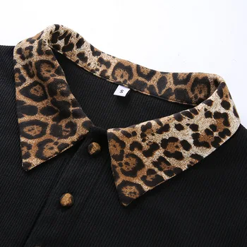 T-krekls Sievietēm Leopard Izšūšanas Salātu Adīt Augšu t-veida Īss T Sievietēm Harajuku Krekls Tumblr Streetwear Apģērbs