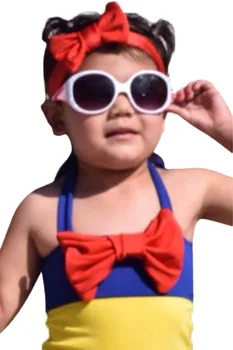 Baby Meitenes, Viens Gabals Peldkostīmi Bērniem sniegbaltīte Swimmable Bikini Komplekts Bērniem, Peldēšanas peldkostīms, Kostīmu