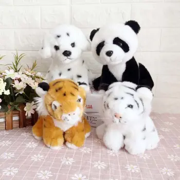 Gudrs Simulācijas Tiger/Panda Plīša Lelle Pildījumu Dzīvnieku Mīļu Mīksto Rotaļlietu Dīvāns Auto Spilvens, Bērnu Guļamistaba Dekorēšana