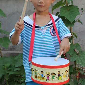 Bungas Koka Bērnu Agrīnās Izglītības Mūzikas Instrumentu Bērniem Baby Rotaļlietas Beat, Instrumentu, Rokas Bungas Rotaļlietas