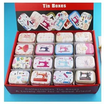 Mini skārda kastē noslēgtā burkā iepakojuma kastes rotaslietas, konfekšu kaste mazajiem uzglabāšanas kastes, kārbu monētu auskari, austiņas, dāvanu kastē