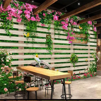 Vidusjūras Zemniecisks Stils Rožu Ziedu Fona Tapetes Dzīvojamā Istabā, Guļamistabā 3D Wall Papers Mājas Dekoru Papel De Parede