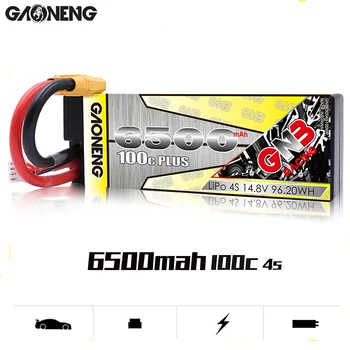 Gaoneng GNB 4S 6500mAh 14.8 V 100.C/200C Hardcase LiPo Akumulatoru XT90 XT60 Dekāni Spraudnis 1:8 1/8 RC Auto Četras Disku Off-road RC Auto