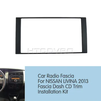 YMODVHT 173x98/178x100mm Auto Radio Fascijas par Nissan Livina/Marts/Versa 2013 Stereo Panelis Dash Mount Melns, Uzstādīšanas Komplekts Rāmis