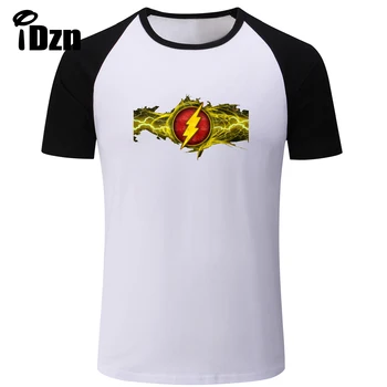 IDzn Vasaras Unisex Vīriešu T krekls Smieklīgi Flash Sorry, es esmu Vēlu Flash Simbols Dizaina Gadījuma Vīrietis Īsām Piedurknēm T-Krekli, t-veida Topi