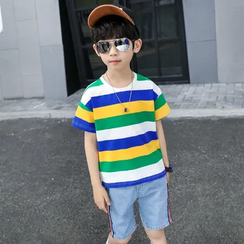 2020. gada Vasaras Zēnu Drēbes, Sporta Tērps Bērniem, Apģērbs ar Īsām Piedurknēm T-Krekls+Bikses 2gab Pusaudžu Bērnu Apģērbu Komplekts 4 6 8 10 12 13 Gadi