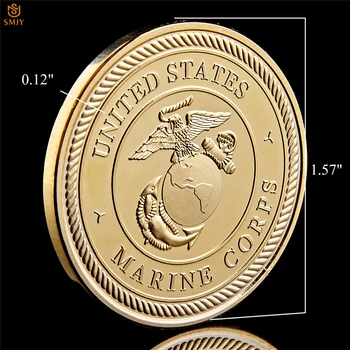 ASV Armijas Jūras spēku militārs Izaicinājums Suvenīru ASV 72 Jaunavas Iepazīšanās Pakalpojumu Zelta Žetona Kolekciju Monētu W/PCCB Kaste