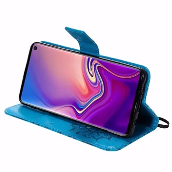 3D Sun Ziedu Telefonu Gadījumā Samsung Galaxy A7 A9 2018. Gadam Ar Mīkstu TPU Augstas Kvalitātes PU Ādas Flip Maciņš