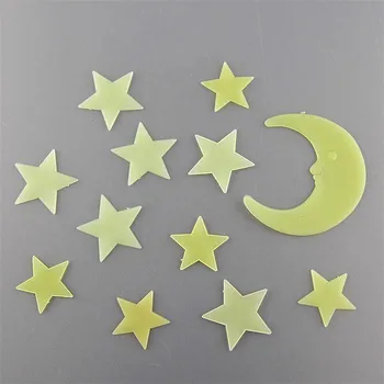1 Komplekts DIY 3d Multiplikācijas filmu Mēness StarGlow Tumši LuminousWallpaper Sienas Uzlīmes Bērniem Telpām Pirmsskolas Bērnu viesistaba, Mājas Dekoru