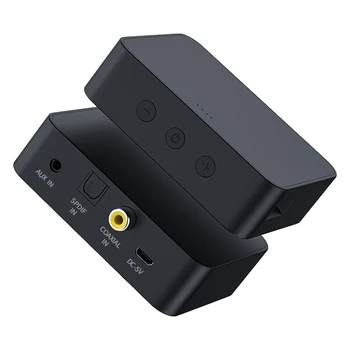 VĒL-T6 Bluetooth 5.0 Audio Raidītāju 3,5 mm AUX SPDIF RCA TF Karte Bezvadu HiFi Mūzika Audio Adapteri, lai Auto TV PC Speaker