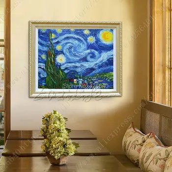 Vinsents Van Gogs ir Zvaigžņota Nakts Mājas Apdare Eļļas gleznu audekla apgleznošana Sienu art sienas, Attēlus viesistaba, Mājas Dekoru 9