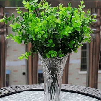Rotā dzīvojamo istabu mēbeles, augi puķu zāles zaļas lapas ar Eikalipta 1GB Plastmasas puķu mākslīgie ziedi
