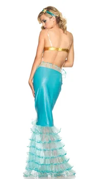 Seksīgi Bikini, Vizuļi Blue Sirēna Kostīmi Halloween Masku Mazā Nāriņa Sexy Noslēpumaina Cosplay Fantasy Disfraces