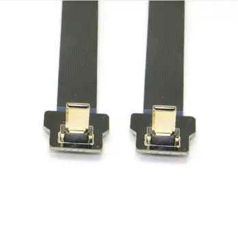20cm 90 Grādu uz Augšu Leņķveida FPV Micro HDMI Vīriešu Micro HDMI standarta jo Plakano Kabeli, par GOPRO Multicopter Aerial Photography